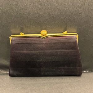 Vintage black chain clutch by Coblentz.